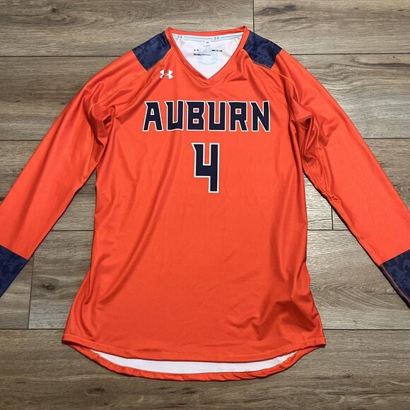 Women's Under Armour Auburn Tigers Volleyball Jersey SZ Small Orange UJVJG4W - Picture 2 of 11